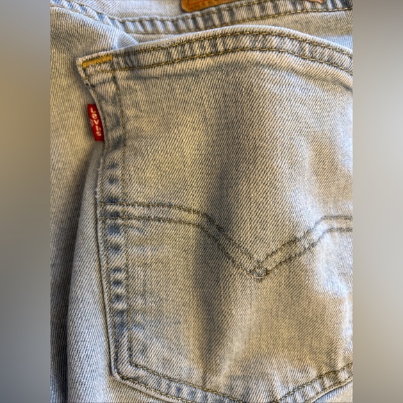 Levi’s 514-1618 Jeans -W 36 L 34 -Zip Up Fly-Light Blue-Straight Leg-Distressed - Picture 8 of 12